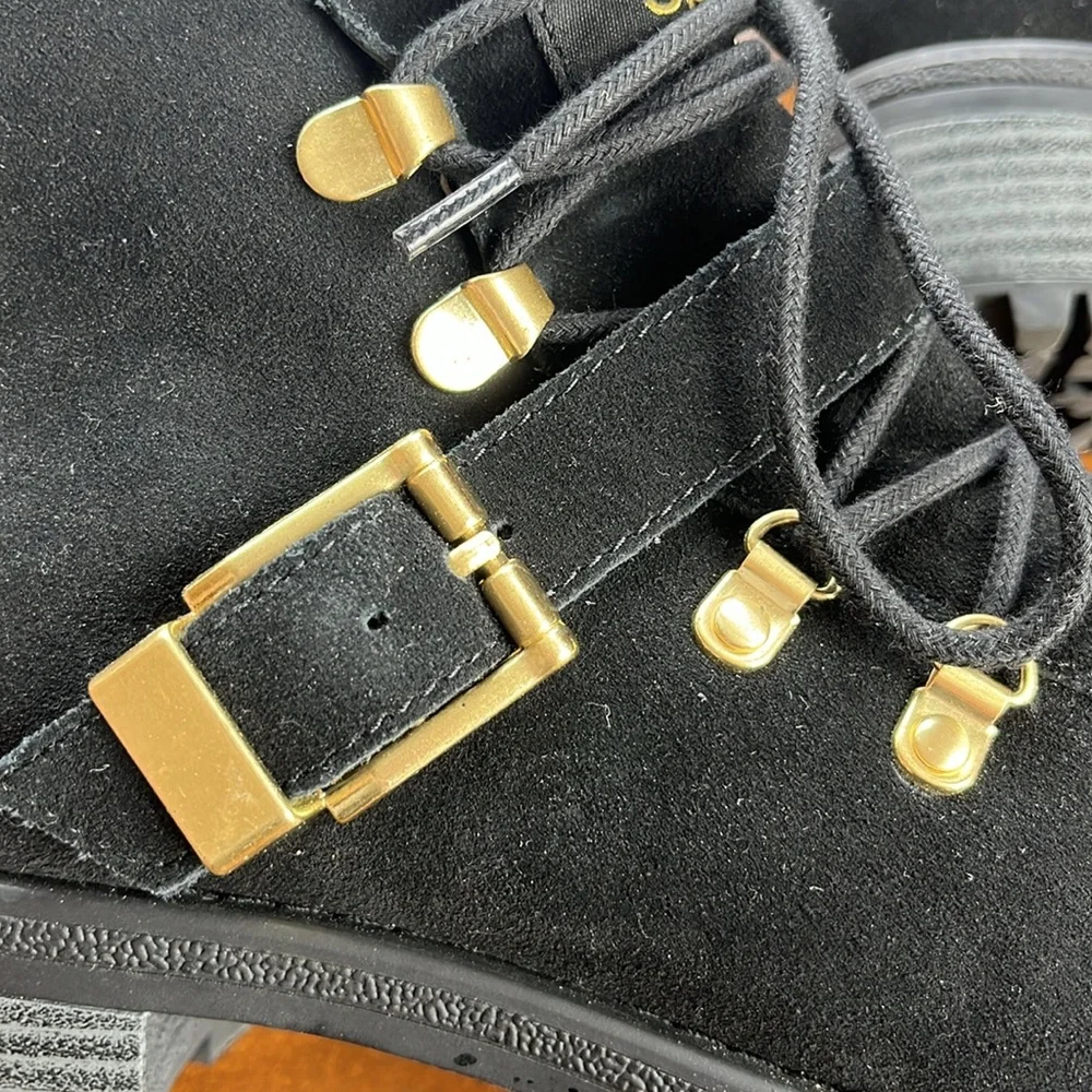 Sporto Black Suede Katie Boots Sz 9.5
